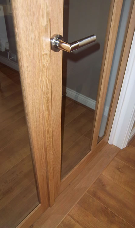 Glass-fronted cabinet detail